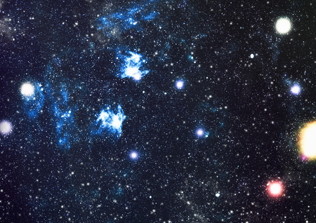 Beautiful space background with stardust and stars.の写真素材