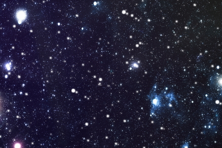 Beautiful space background with stardust and stars. Deep far space, cosmic glowing colors. Milky way conceptual background. Constellations and star dust background.の写真素材