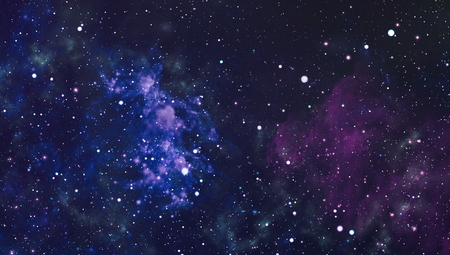 Beautiful space background with stardust and stars. Deep far space, cosmic glowing colors. Milky way conceptual background. Constellations and star dust background.の写真素材