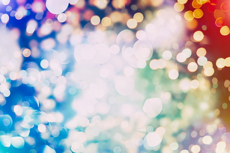 Blurry Christmas background. Eiffel Tower and bokeh lights. Vintage