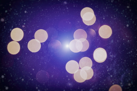 Festive Christmas background. Elegant abstract background with bokeh defocused lights and stars