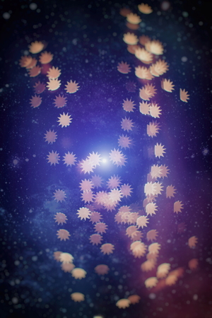 Festive Christmas background. Elegant abstract background with bokeh defocused lights and stars
