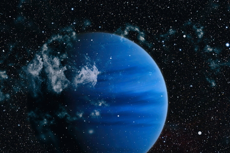 Universe scene with planets, stars and galaxies in outer space showing the beauty of space...