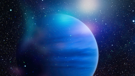 Universe scene with planets, stars and galaxies in outer space showing the beauty of space exploration. Elements furnished by NASAの写真素材
