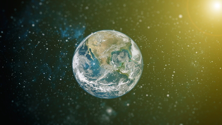 The Earth from space. This image elements furnished by NASA.の写真素材