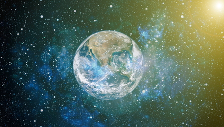 The Earth from space. This image elements furnished by NASA.の写真素材