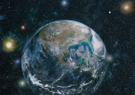 The Earth from space. This image elements furnished by NASA.の写真素材