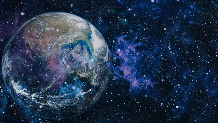 The Earth from space. This image elements furnished by NASA.の写真素材