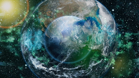 The Earth from space. This image elements furnished by NASA.の写真素材