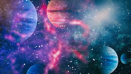 Star field in deep space many light years far from the Earth.の写真素材