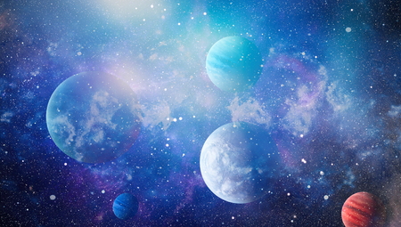Star field in deep space many light years far from the Earth.の写真素材