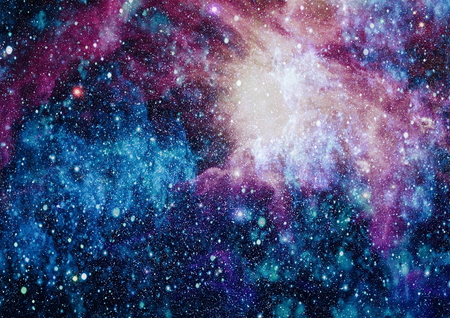 Stars of a planet and galaxy in a free space. Elements of this image.の写真素材
