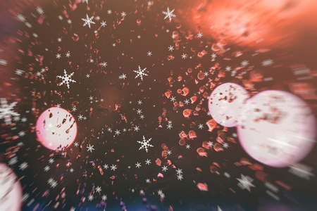 Christmas wallpaper decorations concept.xmas holiday festival backdrop:sparkle circle lit celebrations display.の写真素材