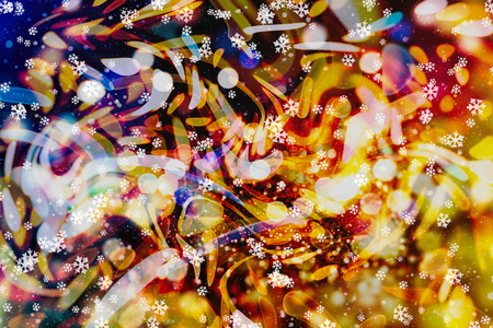 Festive Christmas background. Elegant abstract background with lights and starsの写真素材
