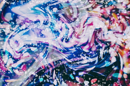 Festive Christmas background. Elegant abstract background with lights and starsの写真素材