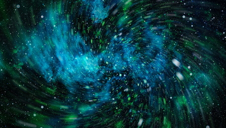 Colorful Starry Night Sky Outer Space backgroundの写真素材
