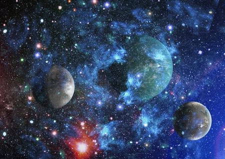 Spiral galaxy in deep space.
