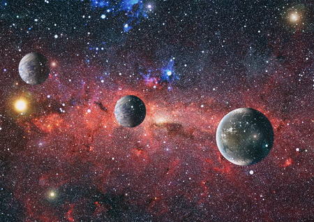 Spiral galaxy in deep space.の写真素材