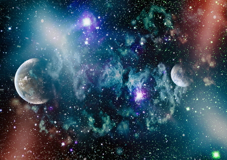 High quality space background. Bluebird Galaxyの写真素材