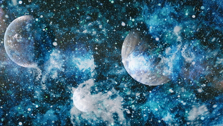 planets, stars and galaxies in outer space.の写真素材