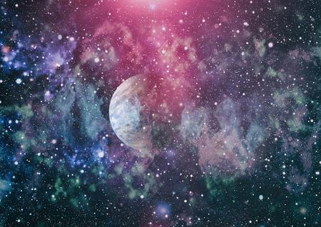 planets, stars and galaxies in outer space.の写真素材