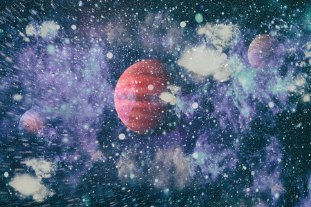 Nebula and galaxies in space.の写真素材