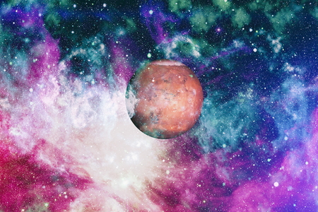 The explosion supernova. Bright Star Nebula. Distant galaxy. Abstract image.の写真素材