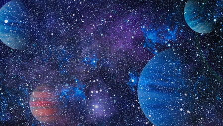 planets, stars and galaxies in outer space showing the beauty of space exploration.の写真素材
