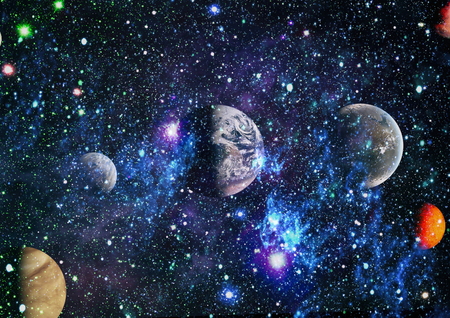 Nebula and galaxies in space.の写真素材