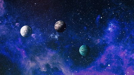 Nebula and galaxies in space.の写真素材