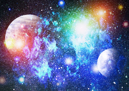 Nebula and galaxies in space.の写真素材