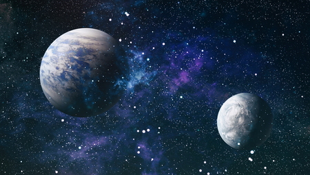 Nebula and galaxies in space.の写真素材