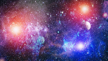 Nebula and galaxies in space.の写真素材