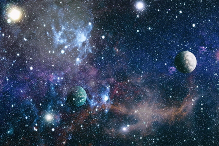 Nebula and galaxies in space.の写真素材