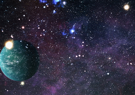 Star field in deep space many light years far from the Earth.