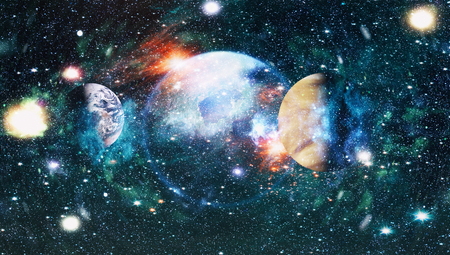 Star field in deep space many light years far from the Earth.の写真素材