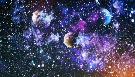 Colorful deep space. Universe concept background.の写真素材