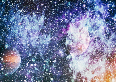 Colorful deep space. Universe concept background.