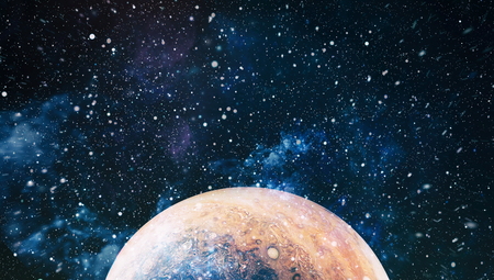 Futuristic abstract space background. Night sky with stars and nebula.の写真素材