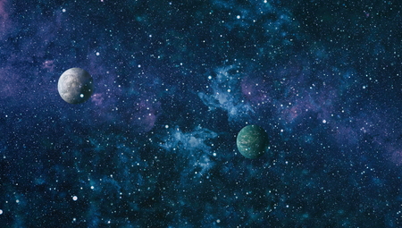 Star field in deep space many light years far from the Earth.