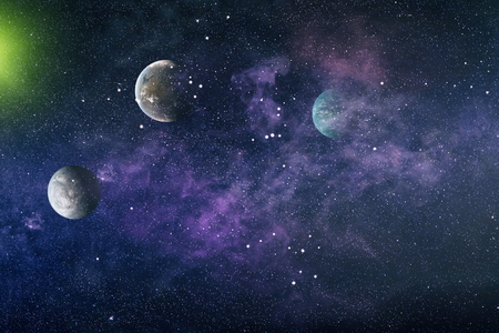 Star field in deep space many light years far from the Earth.