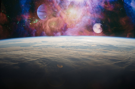 space background with nebulas and stars.の写真素材