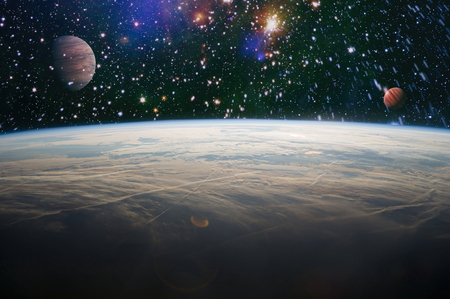 space background with nebulas and stars.の写真素材