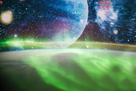 space background with nebulas and stars.の写真素材