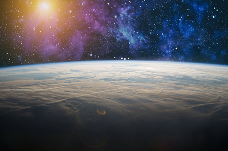 space background with nebulas and stars.の写真素材