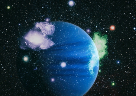 planets, stars and galaxies in outer space showing the beauty of space exploration.の写真素材