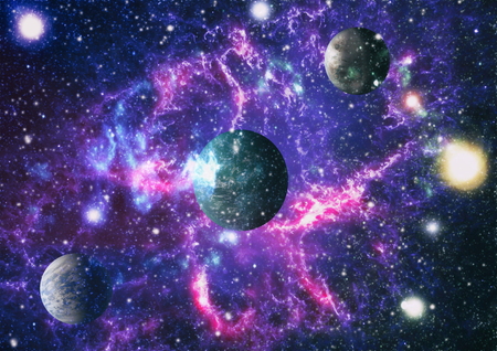 Star field in deep space many light years far from the Earth.