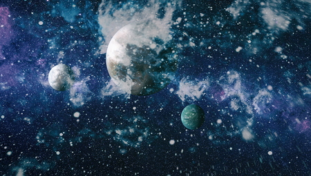 Star field in deep space many light years far from the Earth.の写真素材