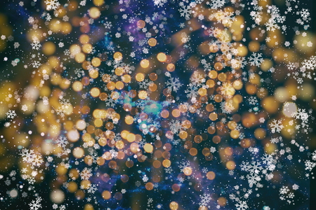 Blurred bokeh light background, Christmas and New Year holidays backgroundの写真素材