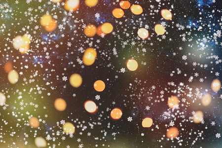 Abstract Light Bokeh Background. Winter holidays background.の写真素材